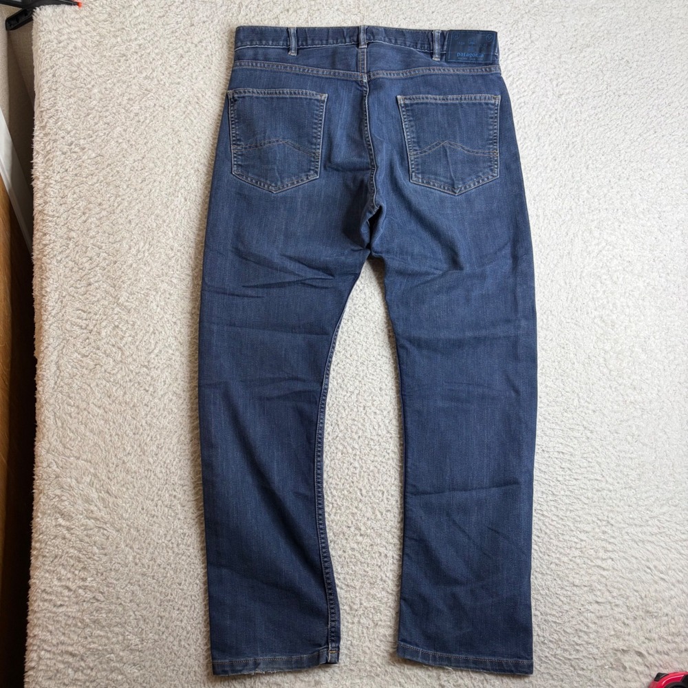 Patagonia Mens Straight Fit Stretch Jeans 34x30 (29) Dark Wash Denim 56020 FA15
